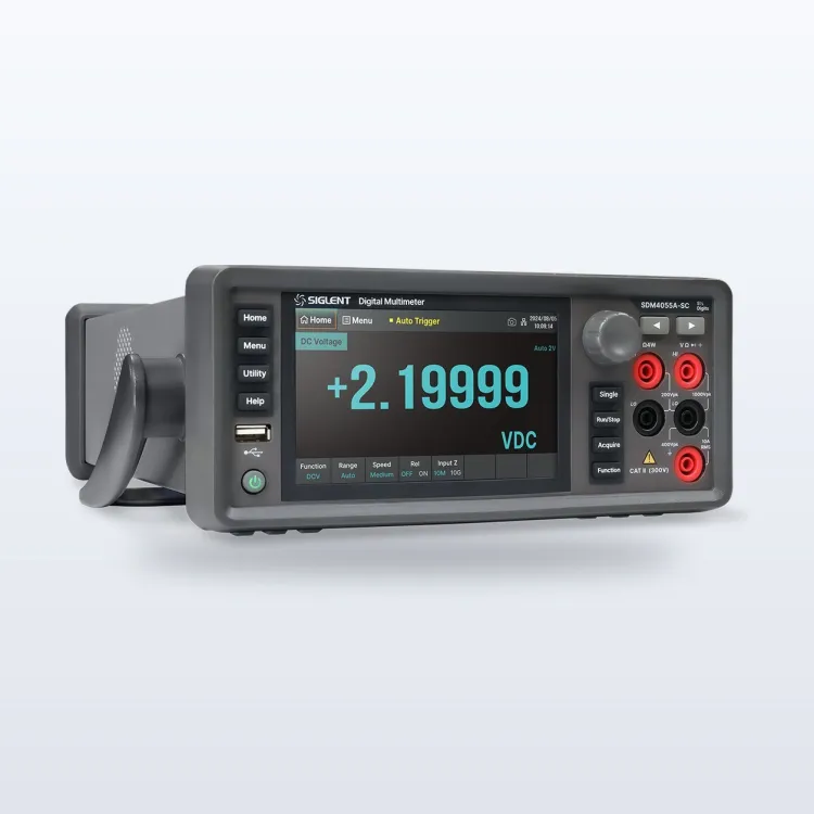 Siglent SDM4000A bench digital multimeter with its touchscreen display