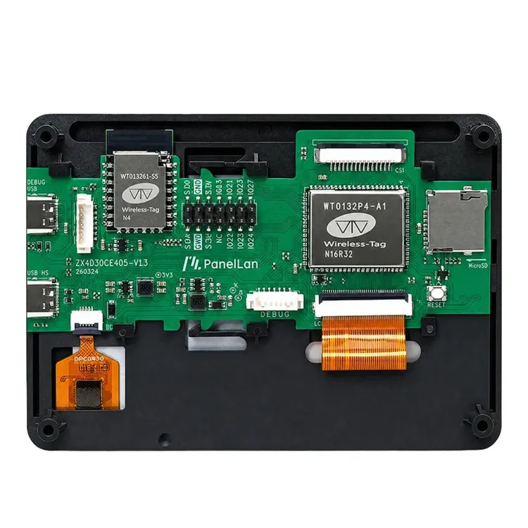 Back of the Wireless-Tag WT32P4C5-43S board showing both ESP32 modules
