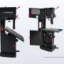 Black SawStop 14-inch Professional Bandsaw with red handwheel and table extension